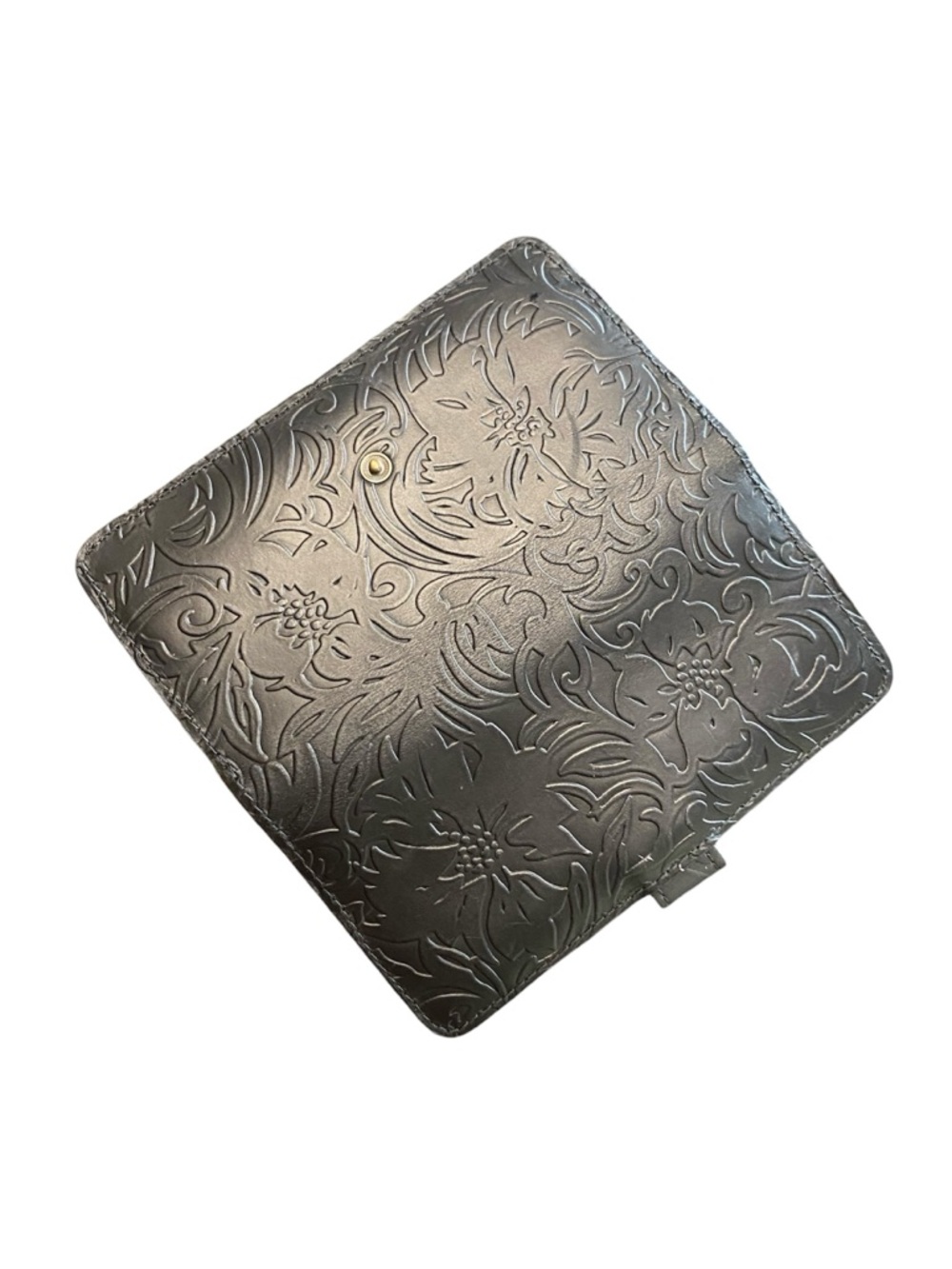Portland Leather Meadow Women’s Bifold Embossed Floral Snap Wallet - Picture 6 of 8